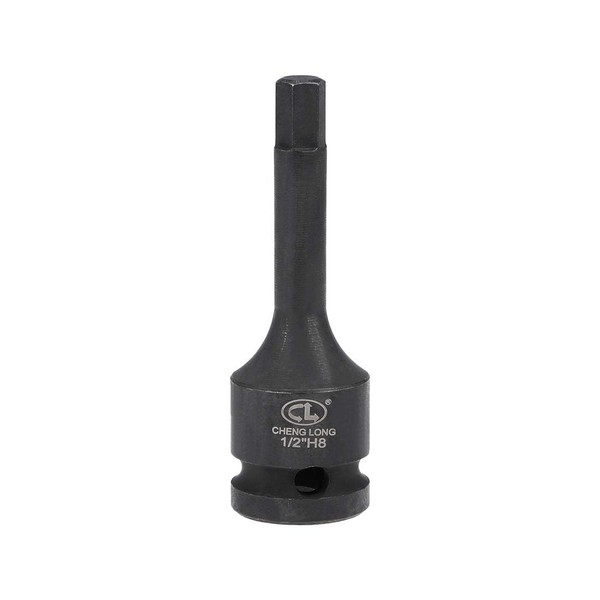 TOP-VIGOR Impact Hex Bit Socket, 1/2" Drive x H8 (8mm)