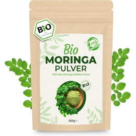 Curly Superfood Organic Moringa Powder 500 g – 100% Natural Raw Food Quality for Tea, Smoothies & Juices