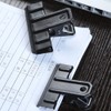 2 Pcs Black Large Bull Clips, Bull Hinge Clip Binder