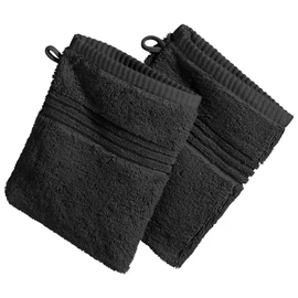 Erwin Müller Walk Terry Wash Mitt Constance Pack of 2 Anthracite Size 15 x 21 cm – Very High Quality and Ultra Absorbent, 100% Cotton