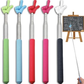 Kamwuld 5Pcs Pointer Finger Stick – Multipurpose Teacher Supplies Pointer Stick, Classroom Pointer and Finger Pointer Stick, Engaging Colors – Classroom Essentials for Effective Presentations