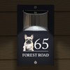 Custom Signs Solar Illuminated Modern Anthracite House Number Sign 24cm