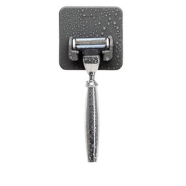 TOOLETRIES The Mason Razor Holder - Secure & Safe, Silicone Toiletry Organizer, Shower & Bathroom Accessory - Features Silicone-Grip Technology, Removable & Reusable - Charcoal