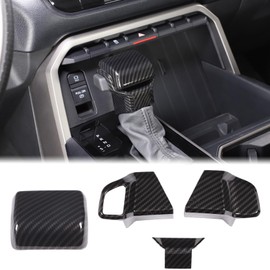 Aunginsy Gear Shifter Handbrake Trim Cover Kit Compatible with Toyota Tundra 2022+, Sequoia 2023+, Tacoma 2024+, Center Console Gear Shift Knob Head Protective Cover Decorator ABS Interior Accessories