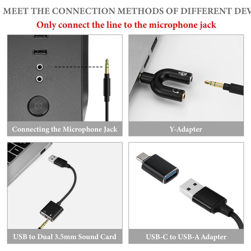 Geekria Attachable Headphones Boom Microphone, Convert Your Loved Headphone into