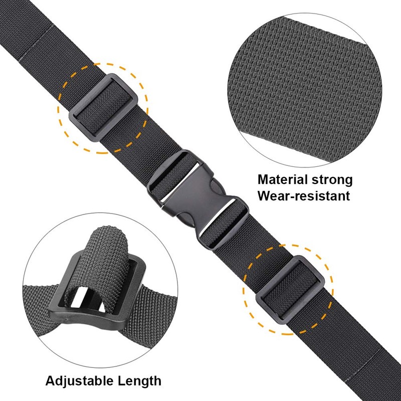 MAGARROW 1.5" Utility Straps with Buckle Adjustable, 4-Pack (Black, 9.5