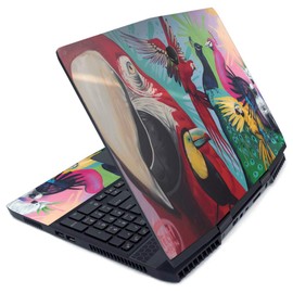 MightySkins Skin for Alienware M15 (2019) - Parrot Paradise | Protective, Durable, and Unique Vinyl Decal wrap Cover | Easy to Apply, Remove, and Change Styles | Made in The USA