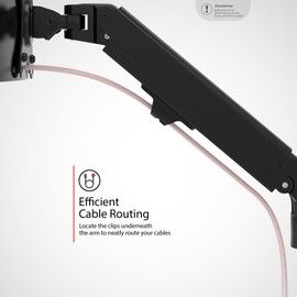 Single Monitor Premium Wall Mount for 17" - 27" Computer Screens - Flexible tilt 75x75-100x100 VESA Monitor Arm - Holds Monitors Up to 15.4Lbs - (ADD-AVWMB)