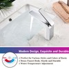 TOCALOCA White and Polished Chrome Bathroom Sink Faucet Single Handle