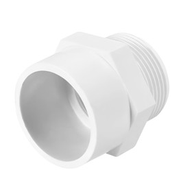 White Fittings 3/4 Inch Slip Socket x 3/4 MNPT Male Pipe Thread Sch 40 PVC Male Adapter Pipe Fitting PVC Pipe Connectors for Home Sewer Plumbing Water Line