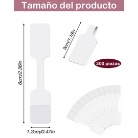 300 Piezas Etiquetas Para Joyería, Etiquetas Para Precios, Adecuado Para Joyas, Anillos y Collares; Ideal Para Tiendas Minoristas y Joyerías Para Marcar Precios y Organizar Productos (Blanco)