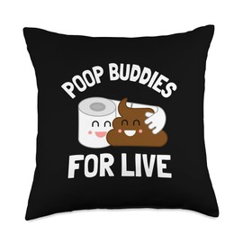 I Poop A Lot Throw Pillow