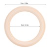 20Pcs Wood Baby Natural Teething Rings DIY Jewelry Circle Pendant
