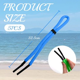 SANJSJHXJ 5 x Glasses Strap Sports, 65 cm Floatable Anti-Loss Straps for Men and Women, Adjustable Glasses Chains, Lanyards, Perfect for Water Sports, Boating, Surfing - 5 Colours