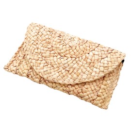 Lytosmoo Straw Clutch Purses for Women Woven Straw Beach Handbag Envelope Rattan Clutch for Summer