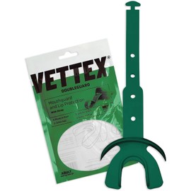 Markwort Vettex Doubleguard Mouthguard for Football, Lacrosse, MMA, Boxing, Braces - Breathable Doubleguard with Lip Protection and Strap, Dark Green