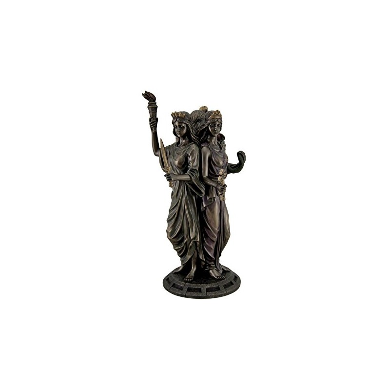 Veronese Design Large Bronze Finish Greek Goddess Hecate Triple Goddess