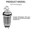 DIYhz Metal Waterproof Push Button Switch Self-Locking Lock Switch 12mm