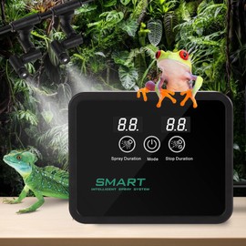Reptile fogger Smart Spray System, Reptile Humidifiers Automatic with Timer, Reptile Mister with 360°Adjustable Misting Nozzles for Terrariums Amphibian Lizard Snake Frog Plants