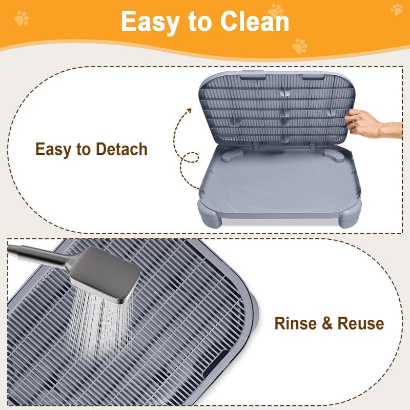 TAILRYTH Elevated Litter Box Ramp/Steps for Kittens & Old Cats,19.7"×15.8"×3.6",Washable