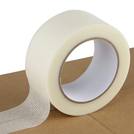 Lichamp Cinta adhesiva transparente resistente, resistente al agua, sin residuos, para embalaje, sellado, reparación, atado, cinta gruesa y ancha para bricolaje o uso comercial, 2 x 25 yardas, A201TP