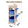 Metgoods 3-Tier Rolling Storage Cart with Drawers, Mobile Organizer Rack