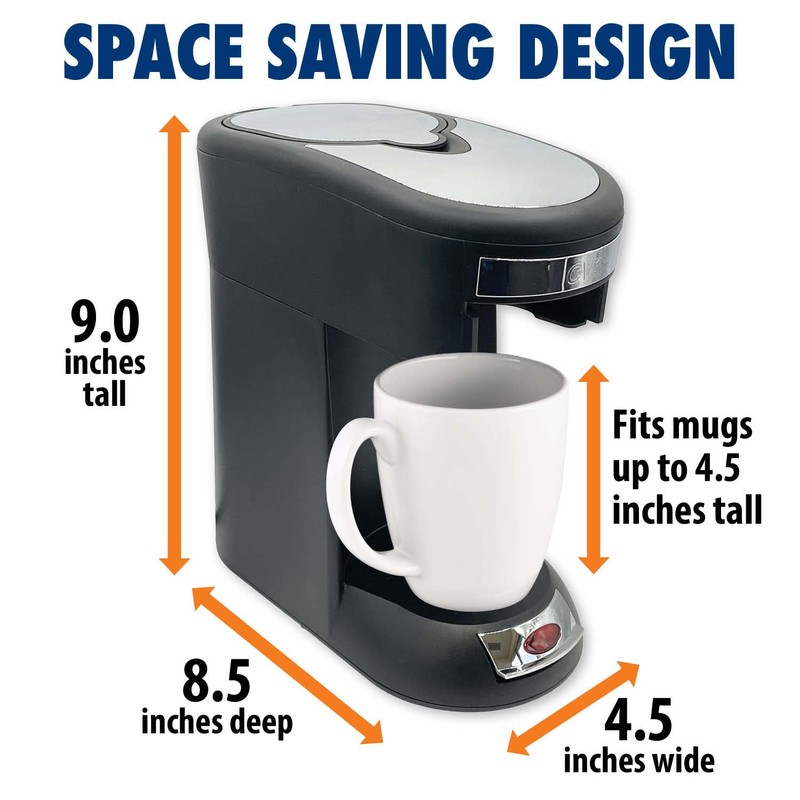 Café Valet Single Serve Coffee Maker, Brews 10 Ounces of