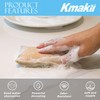 KMAKII Bamboo Kitchen Sponges Dish Sponges Natural Cleaning Sponges Beige