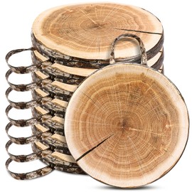 Suzile 8 Pcs Wood Slice Kids Floor Cushions for Classroom, Round Tree Stump Throw Pillows, Soft Waterproof Flexible Seating Mat for Home Daycare Preschool Kindergarten