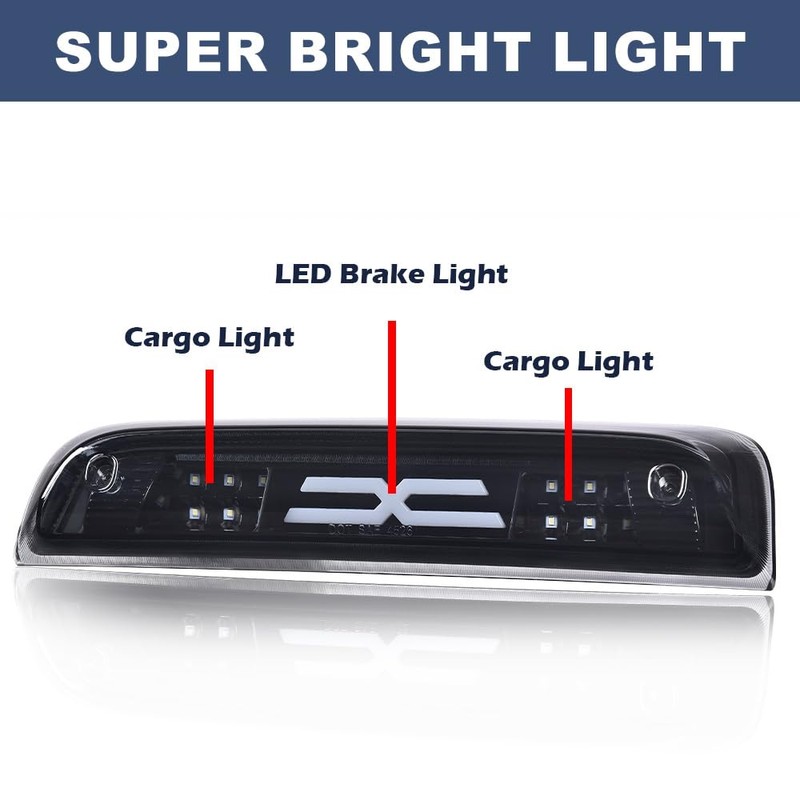 PIT66 3rd Brake Light, Compatible with 2014-2020 Chevy Silverado 2014-2020