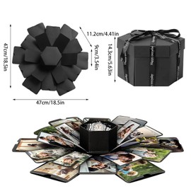 VIDSTW Explosion Box Birthday Surprise Box DIY Photo Album Surprise Box Mystery Box for Photos Place Explosion Box Valentine's Day for Valentine's Day Mother's Day Birthdays Anniversaries