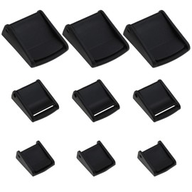 YINETTECH 30 Pcs 20mm 25mm 38mm Clamp Buckle Webbing Toggle Clip Replacement Backpack Strap Webbing Strap Webbing Belt Repair (Three Sizes of 10pcs) Black, black
