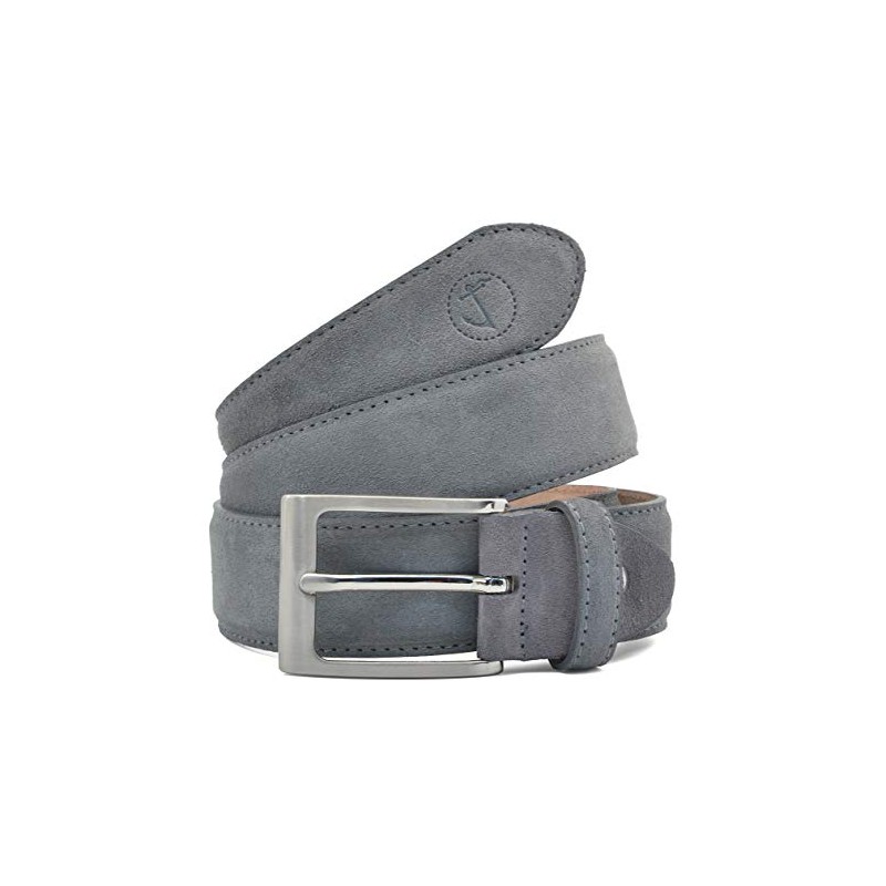 Seajure Men's Grey Suede Belt, gray