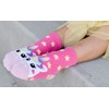 Jefferies Socks Girls Fuzzy Fashion Novelty Pattern Non Skid Slipper