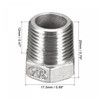 sourcing map Hex Bushing, 3/8 PT Male to 1/8 PT