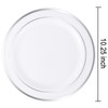 bUCLA 30PCS Silver Plastic Dinner Plates - Premium Heavy Duty