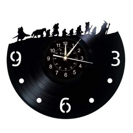 Smotly Vinyl record wall clock, Lord of the Rings Art Theme watch hanging decoration,The best gift for home wall decoration (gift: hook)
