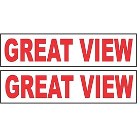 2-6x24 Great View Real Estate Rider Sign Red