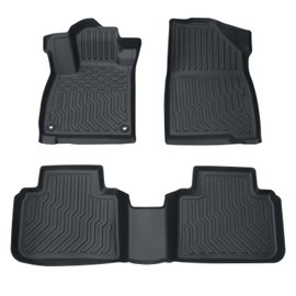 Floor Mats for 2018-2021 Honda Accord,All-Weather TPE Rubber Floor Mats Fits 1st & 2nd & Row,Anti-Slip Floor Liners Full Set Automobile mats Accessories Black