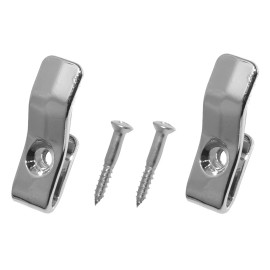 OVAL INDUSTRIES 1964 1965 1966 FORD MUSTANG COAT HOOKS PAIR CHROME EXC CONVERTIBLES #64F-99764-M
