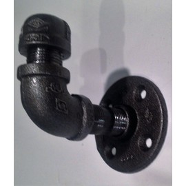 Industrial Pipe Wall Hook and/or Curtain tie Back