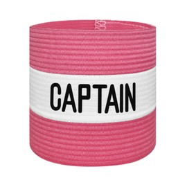 VerteLife Captain Band Player's Armband for Football and Rugby, Rubber Elastic Bracelet, Captain Bracelet, Captains Bracelet for Adults - Pink