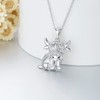 PROESS Highland Cow Gifts Necklace Highland Cow 925 Sterling Silver