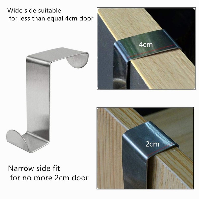 12 Pcs Over The Door Hooks Stainless Steel Hook Hangers