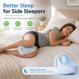Memory Foam Leg Pillow for Side Sleepers – Ergonomic Knee Cushion for Comfortable Night Rest