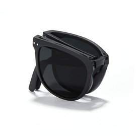 Cyxus Sunglasses Men Women Foldable Lightweight TR90 Polarised Sunglasses UV 400 for Driving Fishing Travel, 01black