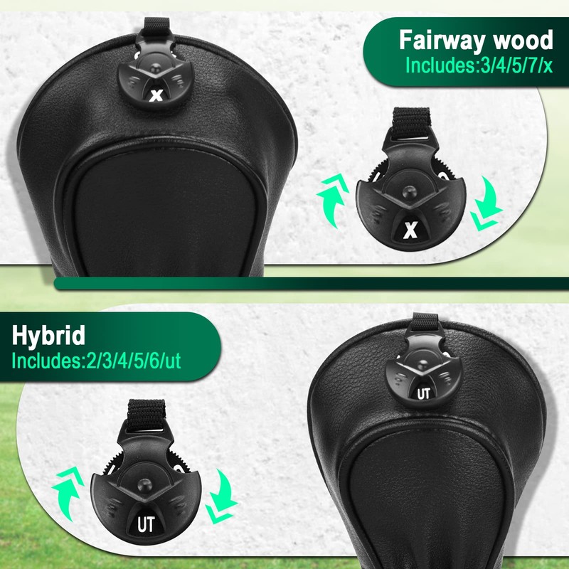 Golf Club Head covers Wood Set 3 PACKS 1FH DR