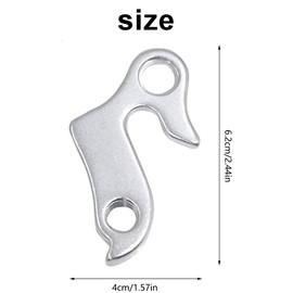 mohito 2 x Bicycle Derailleur Hanger, Aluminium Alloy Derailleur Hanger, Bike Rear Derailleur Hanger with Nuts for Bicycles, for MTB, Mountain, Road Bike, Derailleur Hanger (Silver)