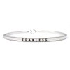 by you Inspirational Fearless Message Engraved Thin Cuff Bangle Hook