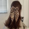 fdsmall Leopard Hair Scarf Scrunchies for Women - 3Pcs Bow